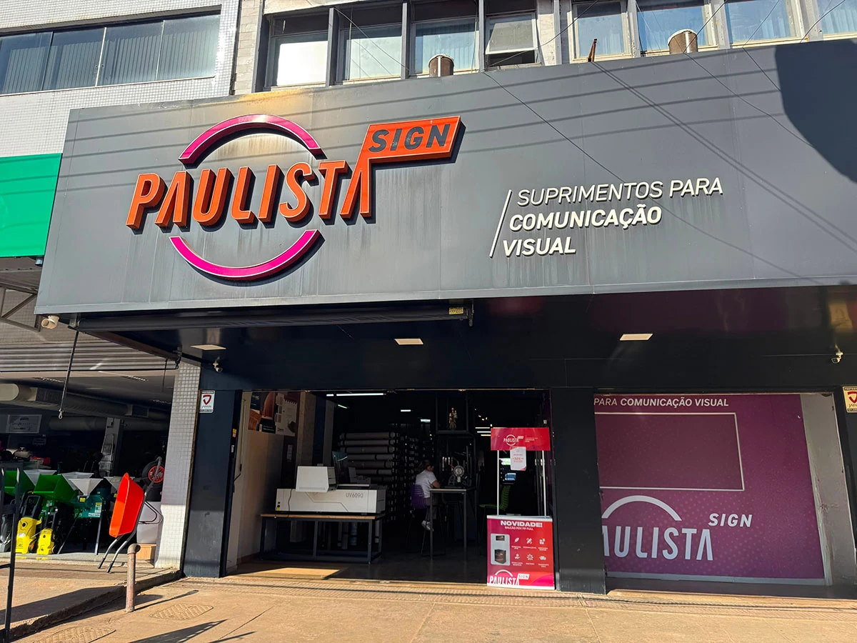 Frente da loja Paulista Sign em Brasília