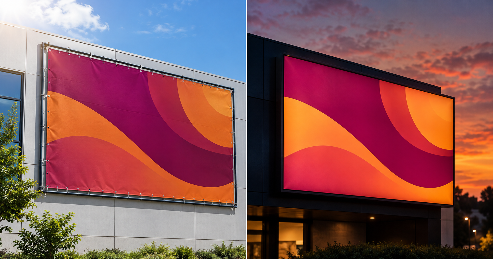 Lona Front x Backlight: Como Escolher a Gramatura Certa para Cada Projeto