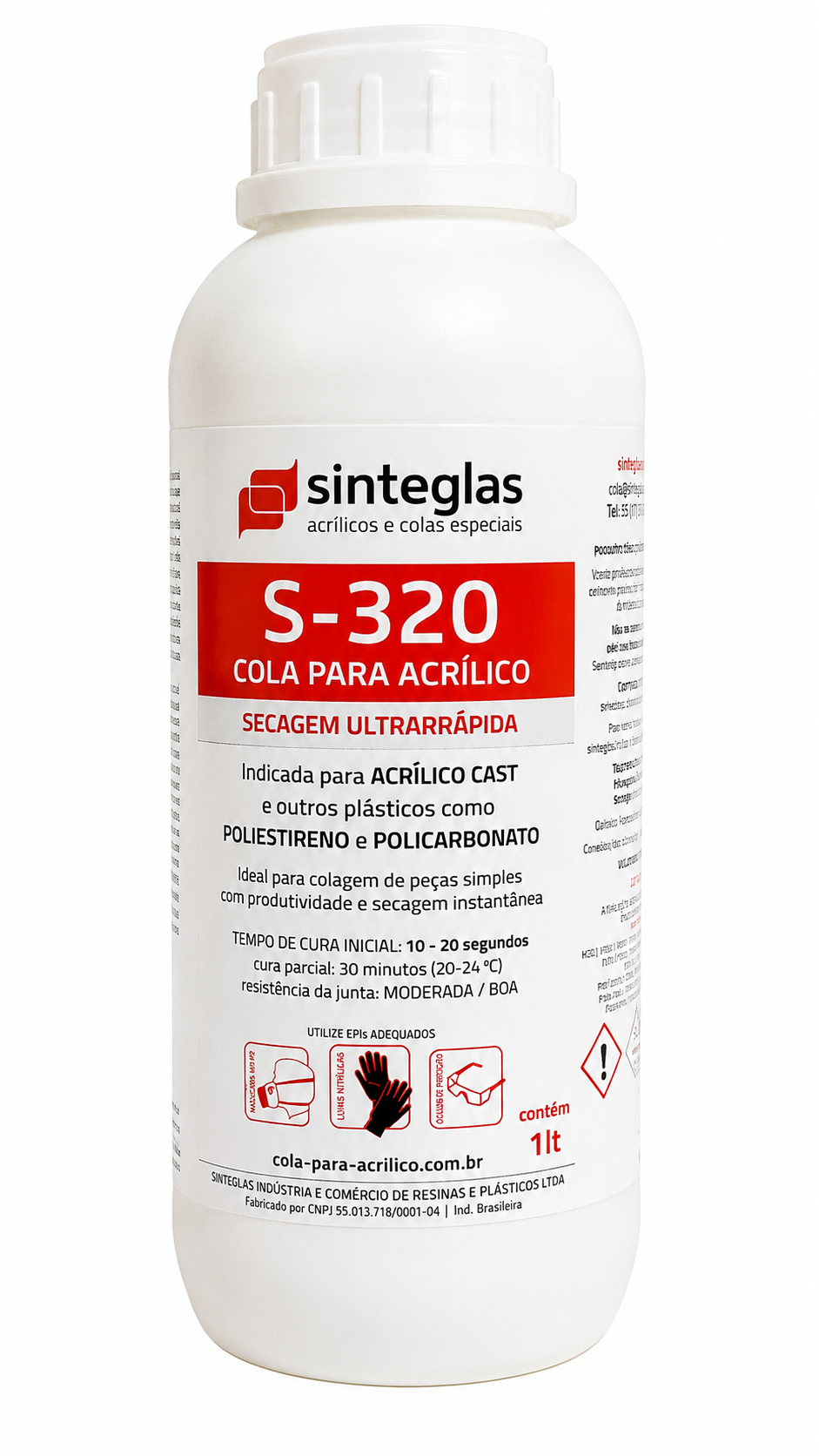 Cola para Acrílico Sinteglas