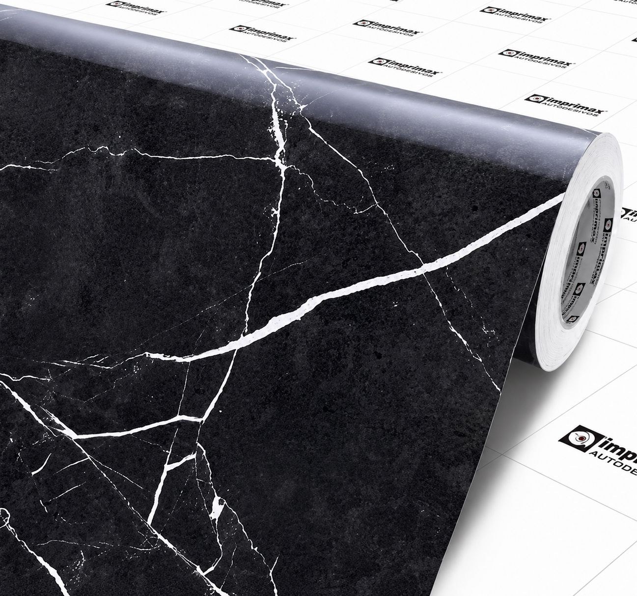 Vinil GM Pedra Marmore Nero Marquina Dourado Brilho - 1,22