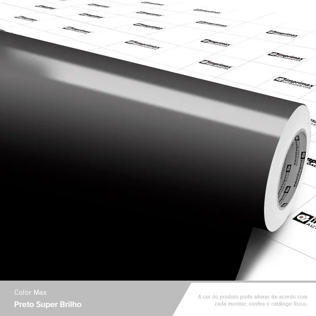 Vinil Color Preto Brilhante - 1M