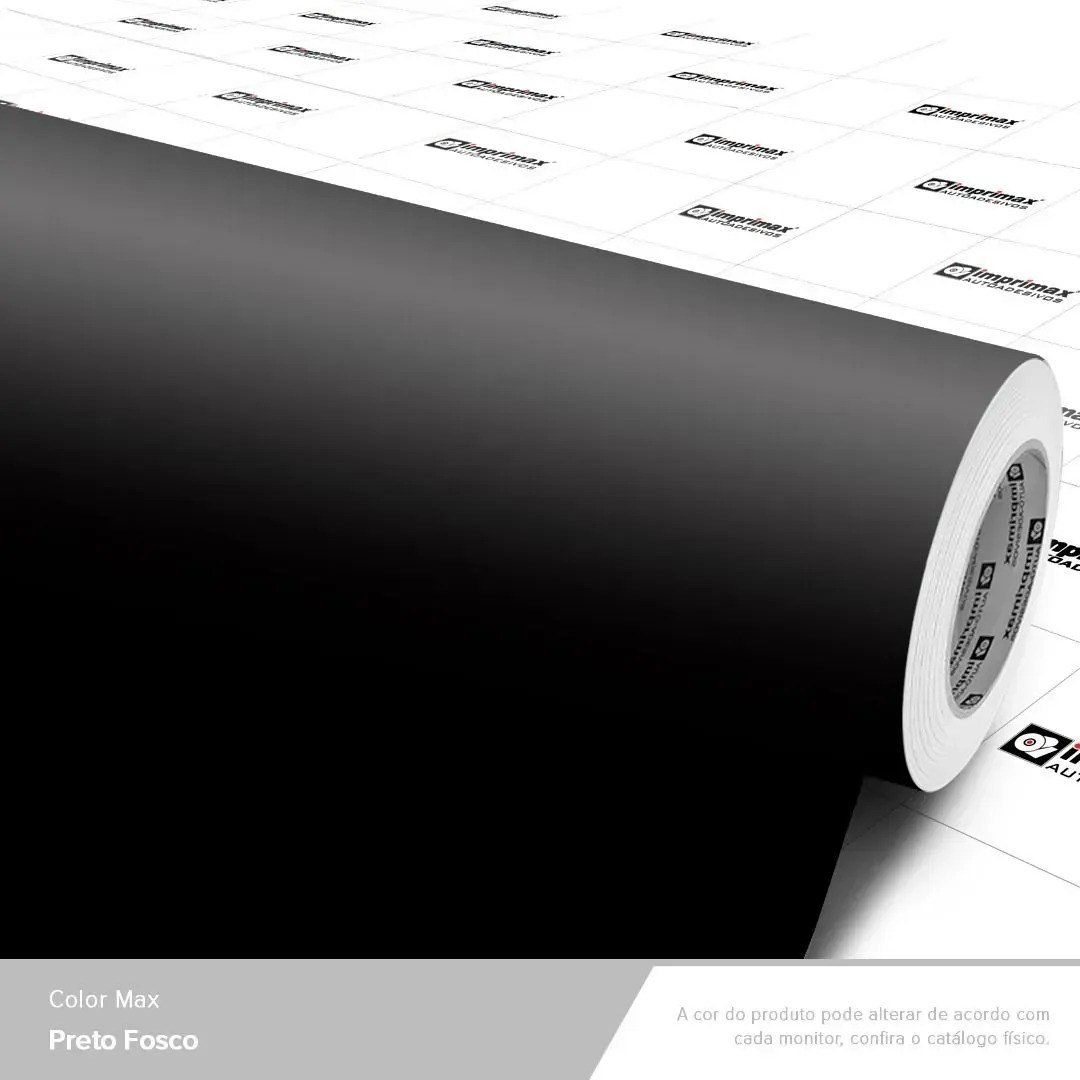 Vinil Color Preto Fosco - 1M